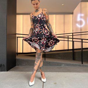 COPY - Gap Dress Geometric Quilt Print Cami Straps Sz M